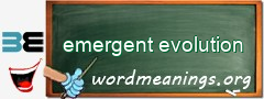 WordMeaning blackboard for emergent evolution